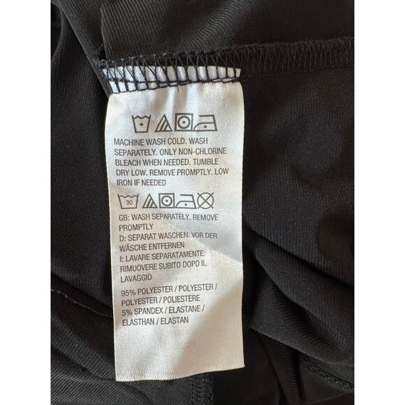 Susan Graver Liquid Knit Mock-Neck Elbow-Sleeve Dress Black Medium NWOT Flowy - Picture 11 of 11